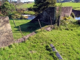 Masonry dam inlet control structure remains. 2006.